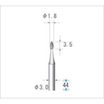 トラスコ中山 ナカニシ 電着ダイヤモンドバー 刃径1.8mm　476-0166（ご注文単位1本）【直送品】