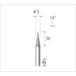 トラスコ中山 ナカニシ 電着ダイヤモンドバー 刃径3mm　476-0280（ご注文単位1本）【直送品】