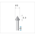 トラスコ中山 ナカニシ 電着ダイヤモンドバー 刃径6mm　476-0361（ご注文単位1本）【直送品】