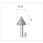 トラスコ中山 ナカニシ 電着ダイヤモンドバー 刃径10mm　476-0379（ご注文単位1本）【直送品】