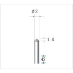 トラスコ中山 ナカニシ 電着ダイヤモンドバー 刃径3mm　476-0387（ご注文単位1本）【直送品】