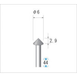 トラスコ中山 ナカニシ 電着ダイヤモンドバー 刃径6mm　476-0395（ご注文単位1本）【直送品】