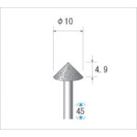 トラスコ中山 ナカニシ 電着ダイヤモンドバー 刃径10mm　476-0409（ご注文単位1本）【直送品】