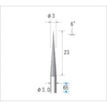 トラスコ中山 ナカニシ 電着ダイヤモンドバー 刃径3mm　476-0468（ご注文単位1本）【直送品】