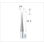 トラスコ中山 ナカニシ 電着ダイヤモンドバー 刃径4mm　476-0476（ご注文単位1本）【直送品】