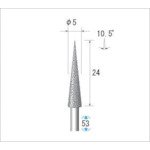 トラスコ中山 ナカニシ 電着ダイヤモンドバー 刃径5mm　476-0484（ご注文単位1本）【直送品】