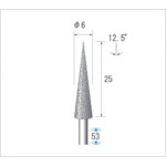 トラスコ中山 ナカニシ 電着ダイヤモンドバー 刃径6mm　476-0492（ご注文単位1本）【直送品】