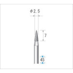 トラスコ中山 ナカニシ 電着ダイヤモンドバー 刃径2.5mm　476-0531（ご注文単位1本）【直送品】