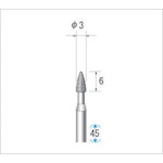 トラスコ中山 ナカニシ 電着ダイヤモンドバー 刃径3mm　476-0557（ご注文単位1本）【直送品】