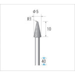 トラスコ中山 ナカニシ 電着ダイヤモンドバー 刃径5mm　476-0646（ご注文単位1本）【直送品】