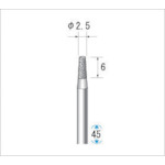 トラスコ中山 ナカニシ 電着ダイヤモンドバー 刃径2.7mm　476-0671（ご注文単位1本）【直送品】