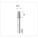 トラスコ中山 ナカニシ 電着ダイヤモンドバー 刃径4mm　476-0689（ご注文単位1本）【直送品】