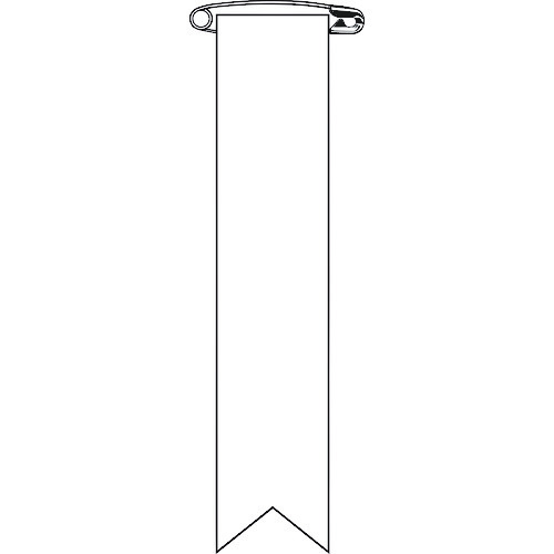 トラスコ中山 緑十字 ビニールリボン(胸章) 白無地タイプ リボン-100(白) 120×25mm 10本組 エンビ（ご注文単位1組）【直送品】