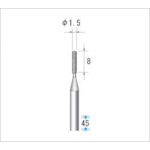 トラスコ中山 ナカニシ クラフトダイヤモンドバー(1Pk(袋)＝3本入)円筒 刃径1.5（ご注文単位1パック）【直送品】