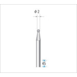 トラスコ中山 ナカニシ クラフトダイヤモンドバー(1Pk(袋)＝3本入)球 刃径2（ご注文単位1パック）【直送品】