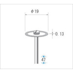 トラスコ中山 ナカニシ 電着ダイヤモンドディスク#400刃径19×刃長0.13×軸径3（ご注文単位1本）【直送品】