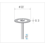 トラスコ中山 ナカニシ 電着ダイヤモンドディスク#240刃径22×刃長0.3×軸径2.34（ご注文単位1本）【直送品】
