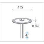 トラスコ中山 ナカニシ 電着ダイヤモンドディスク#200刃径22×刃長0.5×軸径2.34（ご注文単位1本）【直送品】
