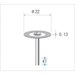 トラスコ中山 ナカニシ 電着ダイヤモンドディスク#600刃径22×刃長0.13×軸径3（ご注文単位1本）【直送品】