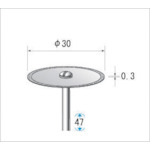 トラスコ中山 ナカニシ 電着ダイヤモンドディスク#100刃径30×刃長0.3×軸径2.34（ご注文単位1本）【直送品】