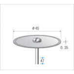 トラスコ中山 ナカニシ 電着ダイヤモンドディスク#100刃径45×刃長0.35×軸径2.34（ご注文単位1本）【直送品】