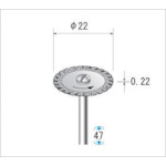 トラスコ中山 ナカニシ 電着ダイヤモンドディスク#320刃径22×刃長0.22×軸径3（ご注文単位1本）【直送品】