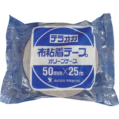 トラスコ中山 TERAOKA カラーオリーブテープ NO.145 茶 50mmX25M（ご注文単位1巻）【直送品】