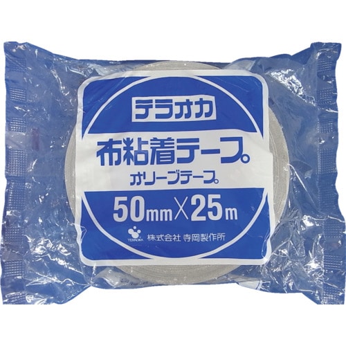 トラスコ中山 TERAOKA カラーオリーブテープ NO.145 灰 50mmX25M（ご注文単位1巻）【直送品】