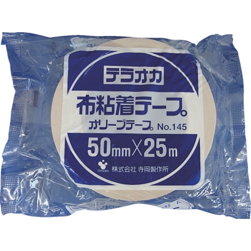 トラスコ中山 TERAOKA カラーオリーブテープ NO.145 白 100mmX25M 134-5486  (ご注文単位1巻) 【直送品】