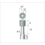 トラスコ中山 ナカニシ ビトリファイドCBNバー 粒度#180 刃径7mm 刃長6mm（ご注文単位1本）【直送品】