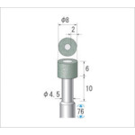 トラスコ中山 ナカニシ ビトリファイドCBNバー 粒度#180 刃径8mm 刃長6mm（ご注文単位1本）【直送品】