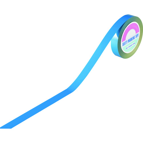 トラスコ中山 緑十字 ガードテープ(ラインテープ) 青 GTH-252BL 25mm幅×20m 再はく離タイプ（ご注文単位1巻）【直送品】