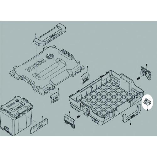 トラスコ中山 ボッシュ L-BOXX(エルボックス)交換用スタッキング（ご注文単位1個）【直送品】