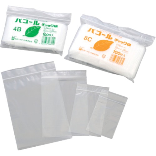 トラスコ中山 AS パコールチャック袋 4I （100枚入） 821-0348  (ご注文単位1袋) 【直送品】