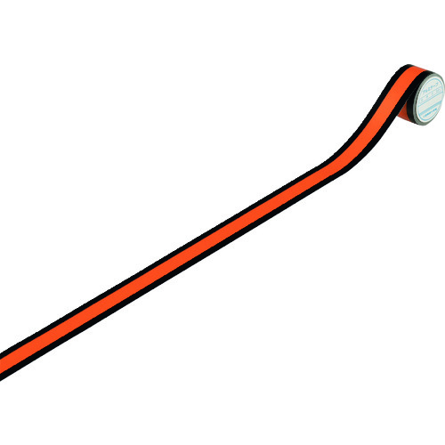 トラスコ中山 緑十字 配管識別テープ 黄赤/黒(危険表示) AH514(S小) 25mm幅×2m アルミ（ご注文単位1巻）【直送品】