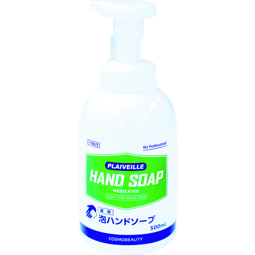 トラスコ中山 モクケン プレヴェーユ薬用泡のハンドソープ 500ml（ご注文単位1個）【直送品】