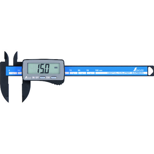 トラスコ中山 シンワ デジタルノギス カーボンファイバー大文字 100mm（ご注文単位1個）【直送品】