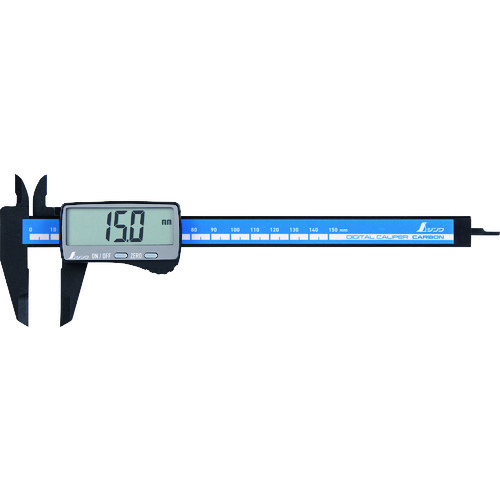 トラスコ中山 シンワ デジタルノギス カーボンファイバー大文字 150mm（ご注文単位1個）【直送品】