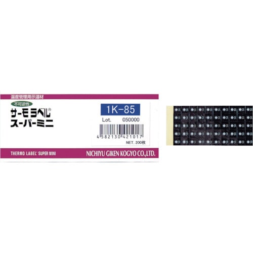 トラスコ中山 日油技研 サーモラベルスーパミニ1点表示 不可逆性 85度（ご注文単位1ケース）【直送品】