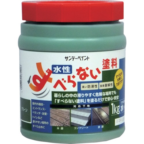 トラスコ中山 サンデーペイント すべらない塗料 1kg イエロー（ご注文単位1個）【直送品】