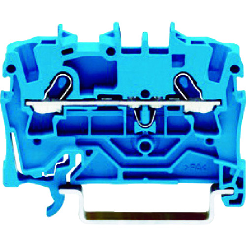 トラスコ中山 WAGO スプリング式中継端子台 2001シリーズ2線式用 青色（ご注文単位1個）【直送品】