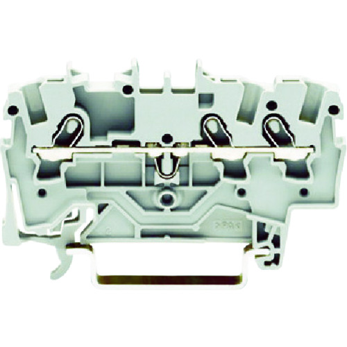 トラスコ中山 WAGO スプリング式中継端子台 2001シリーズ3線式用 グレー色（ご注文単位1個）【直送品】
