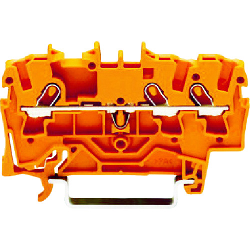 トラスコ中山 WAGO スプリング式中継端子台 2001シリーズ3線式用 橙色（ご注文単位1個）【直送品】
