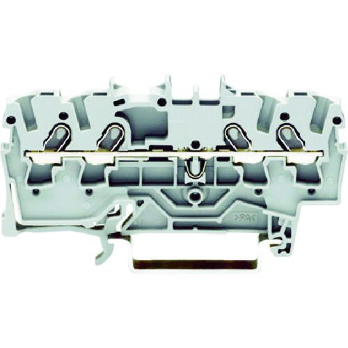 トラスコ中山 WAGO スプリング式中継端子台 2001シリーズ4線式用 グレー色（ご注文単位1個）【直送品】