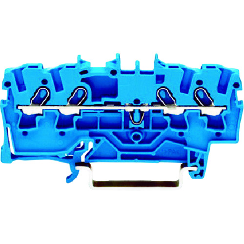 トラスコ中山 WAGO スプリング式中継端子台 2001シリーズ4線式用 青色（ご注文単位1個）【直送品】