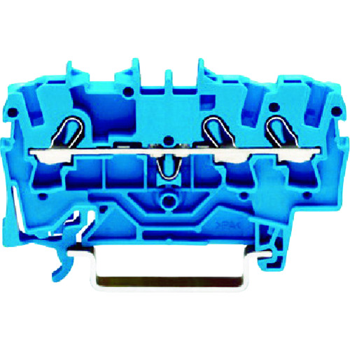 トラスコ中山 WAGO スプリング式中継端子台 2002シリーズ3線式用 青色（ご注文単位1個）【直送品】