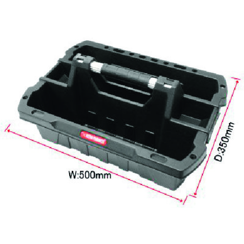 トラスコ中山 アストロプロダクツ プラスチックツールトレー ブラック PT672 214-9540  (ご注文単位1個) 【直送品】