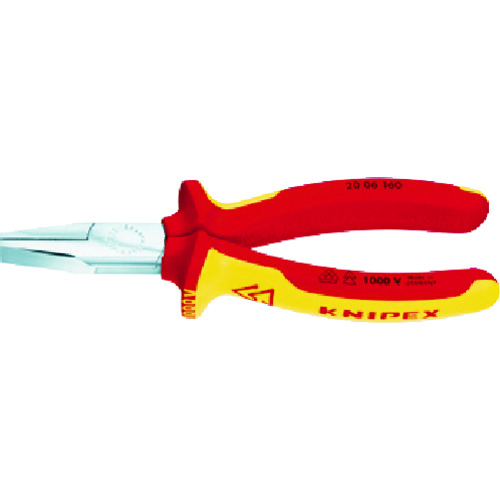 トラスコ中山 KNIPEX 2006-160 絶縁平ペンチ 1000V（ご注文単位1個）【直送品】