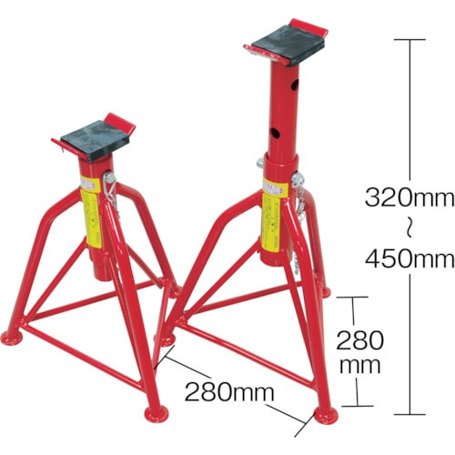 トラスコ中山 アストロプロダクツ 2TON リジットラック 2脚セット（ご注文単位1組）【直送品】