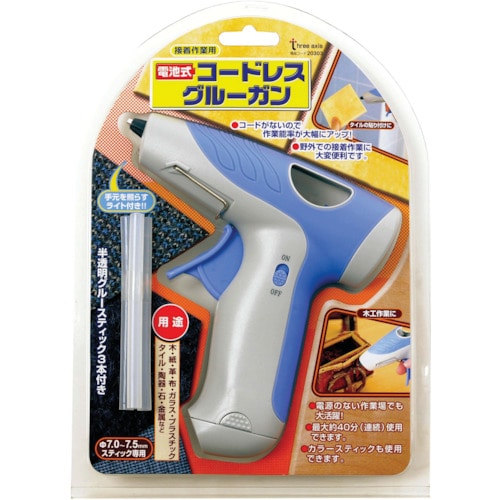 トラスコ中山 THREEAXIS 電池式コードレスグルーガン 111-2507  (ご注文単位1個) 【直送品】